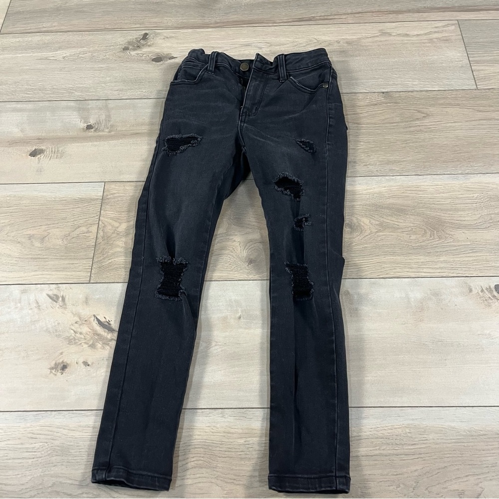 Art Class Black Distressed Skinny Jeans Jeggings Holes Distressed Stretch - Picture 3 of 9